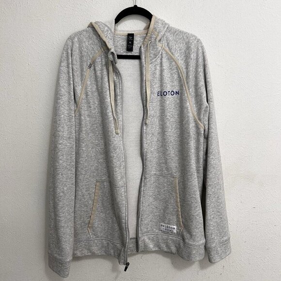 Rhone Peloton Hoodie Gray Pullover Sweatshirt Athletic Gym Workout Logo Mens XL - Picture 7 of 11